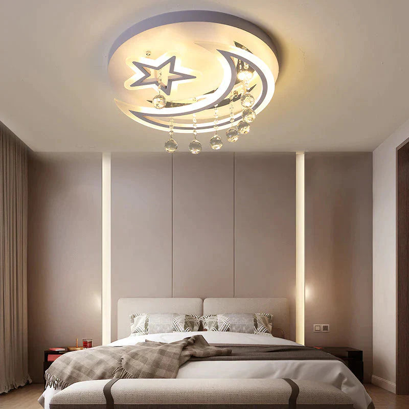 Nouvelle lampe de chambre créative Star Moon Led Plafonnier
