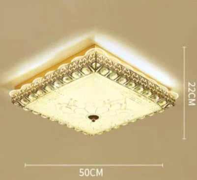 European Creative Square Master Bedroom Lamp Atmospheric Led Ceiling Lamps