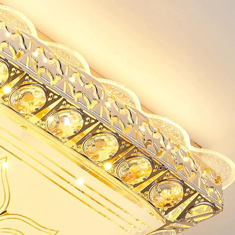 European Creative Square Master Bedroom Lamp Atmospheric Led Ceiling Lamps