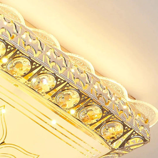 European Creative Square Master Bedroom Lamp Atmospheric Led Ceiling Lamps