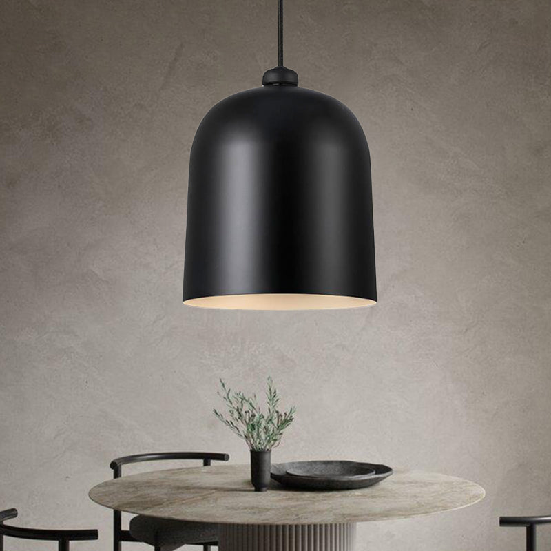 Lampe à suspension Nordic Dome - Noir/Blanc/Gris, mobile et en métal - Parfait pour l'éclairage de la salle à manger