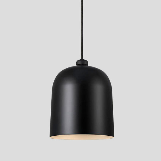 Lampe à suspension Nordic Dome - Noir/Blanc/Gris, mobile et en métal - Parfait pour l'éclairage de la salle à manger
