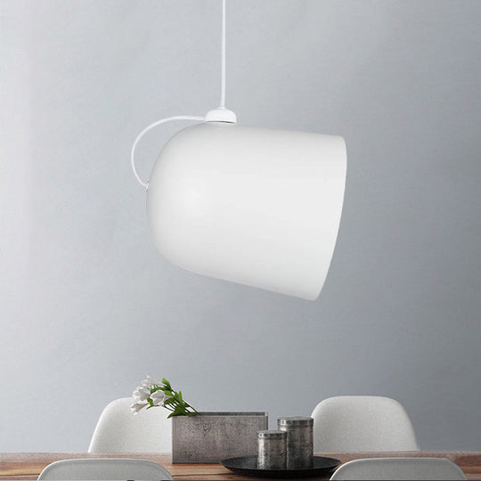 Lampe à suspension Nordic Dome - Noir/Blanc/Gris, mobile et en métal - Parfait pour l'éclairage de la salle à manger