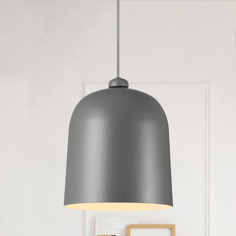 Lampe à suspension Nordic Dome - Noir/Blanc/Gris, mobile et en métal - Parfait pour l'éclairage de la salle à manger