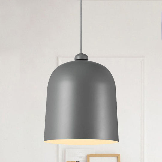 Lampe à suspension Nordic Dome - Noir/Blanc/Gris, mobile et en métal - Parfait pour l'éclairage de la salle à manger