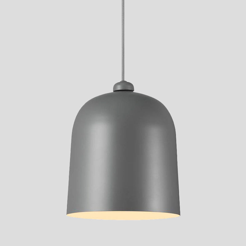 Lampe à suspension Nordic Dome - Noir/Blanc/Gris, mobile et en métal - Parfait pour l'éclairage de la salle à manger