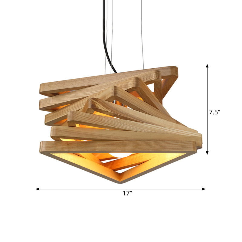 Spiral Triangle Pendant Light - Nordic Design 1 Bulb Ceiling Lamp For Dining Room