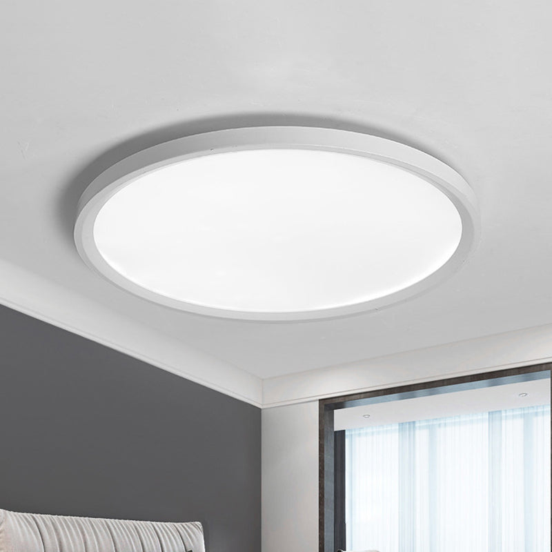 Sleek and Modern Acrylic LED Flush Mount Ceiling Light Fixture in Warm/White Light, Multiple Sizes Available