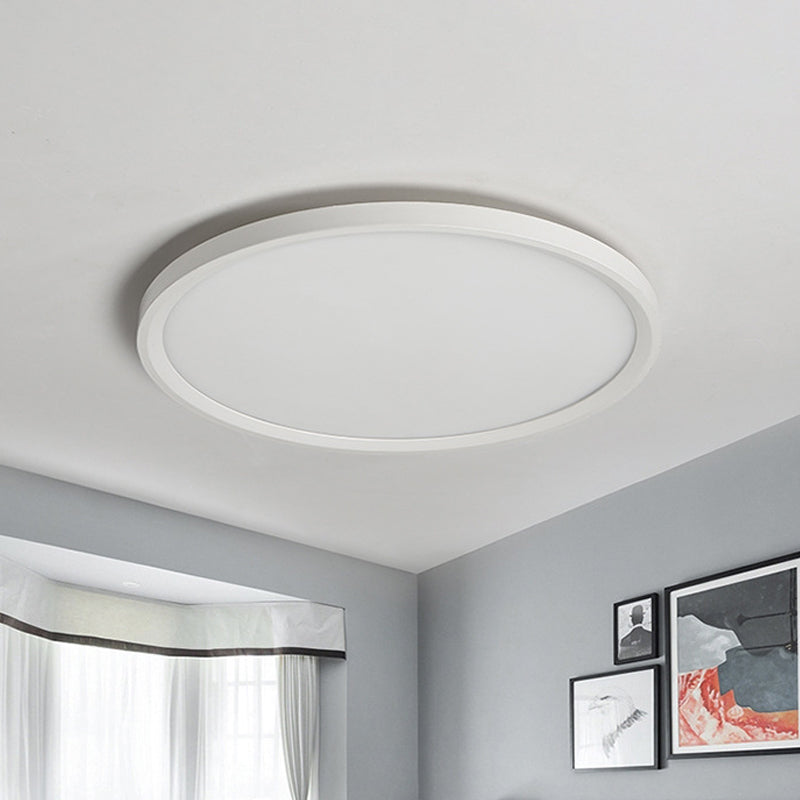 Sleek and Modern Acrylic LED Flush Mount Ceiling Light Fixture in Warm/White Light, Multiple Sizes Available