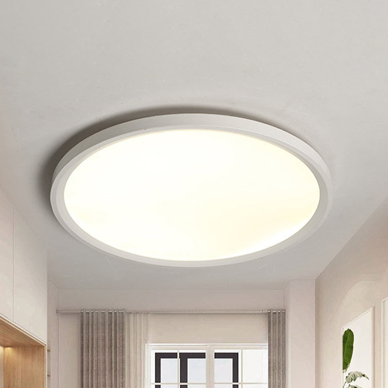 Sleek and Modern Acrylic LED Flush Mount Ceiling Light Fixture in Warm/White Light, Multiple Sizes Available