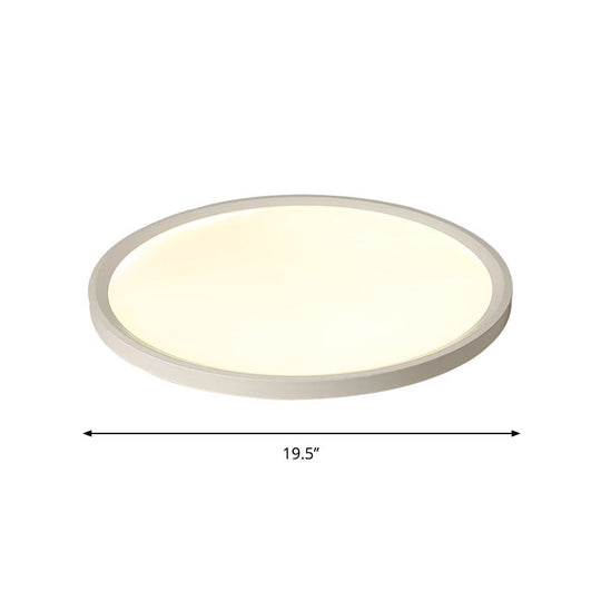 Sleek and Modern Acrylic LED Flush Mount Ceiling Light Fixture in Warm/White Light, Multiple Sizes Available