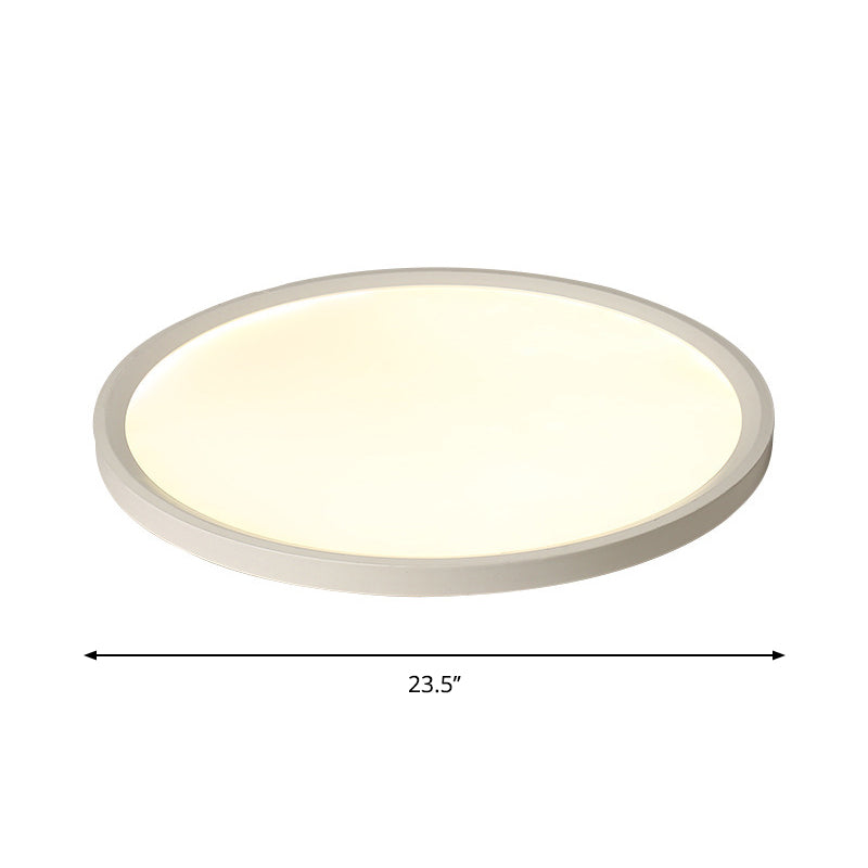 Sleek and Modern Acrylic LED Flush Mount Ceiling Light Fixture in Warm/White Light, Multiple Sizes Available