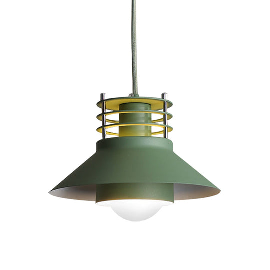 Nordic Style Conic Pendant Ceiling Light - 9/12 Dia Metal Suspension In Black/White Ideal For Living