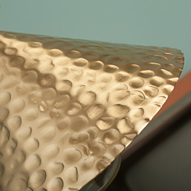 Vintage Suspension Pendant Light with Metallic Brass/Gold Finish - 7"/8.5" Conical Shade, 1-Light