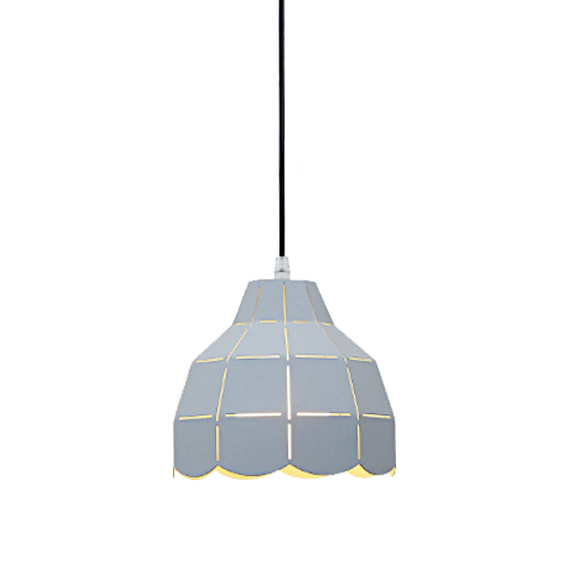 Modern Nordic Metal Pendant Light - Black/Gray/White/Yellow/Blue 1 Foldable Dining Room Hanging Lamp