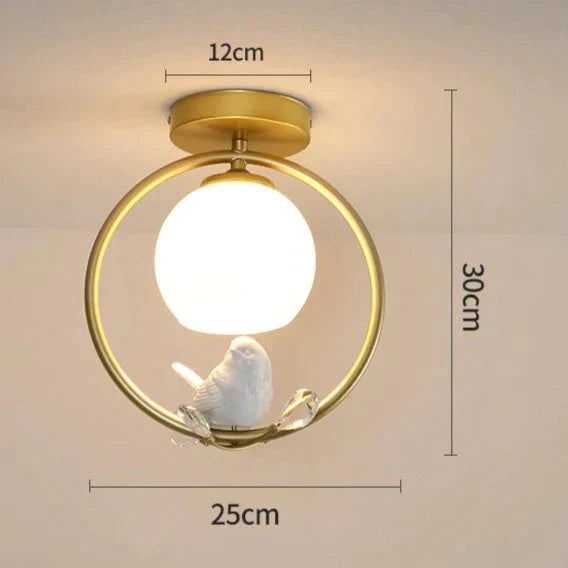 Northern Europe Led Corridor Bird Ceiling Lamp