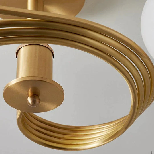 Nordic Creative Rotate Bedroom Room Lamp Room Copper Ceiling Lamp