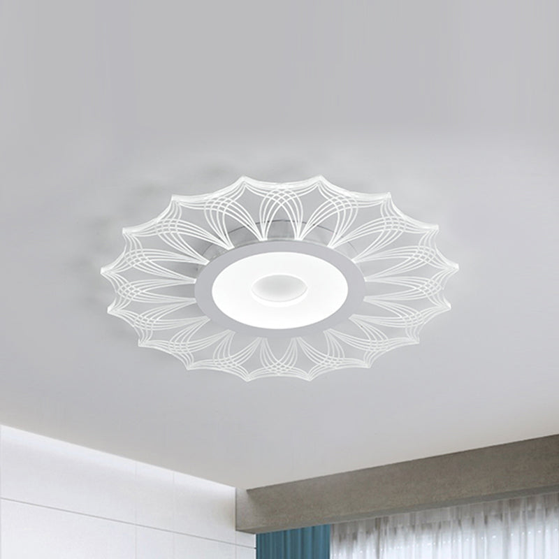 Contemporary Ultra Thin LED Flush Mount Ceiling Light Fixture for Bedroom - Clear Acrylic, 16"/19.5"/23.5" Diameter