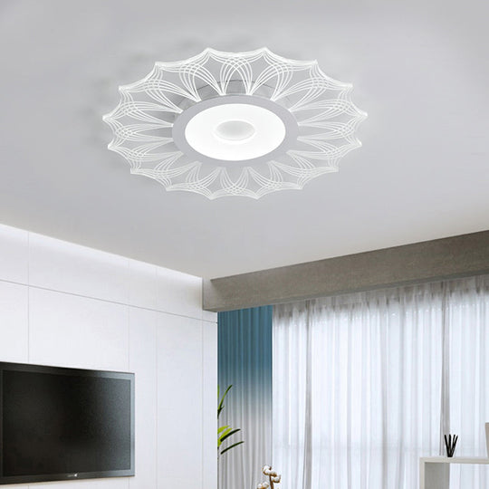 Contemporary Ultra Thin LED Flush Mount Ceiling Light Fixture for Bedroom - Clear Acrylic, 16"/19.5"/23.5" Diameter