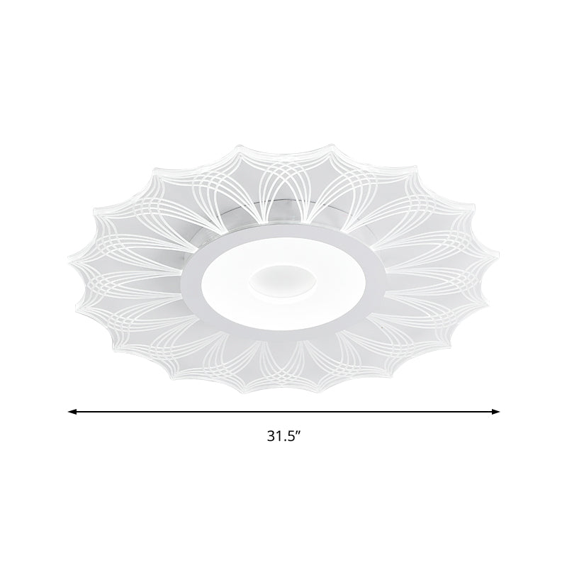 Contemporary Ultra Thin LED Flush Mount Ceiling Light Fixture for Bedroom - Clear Acrylic, 16"/19.5"/23.5" Diameter