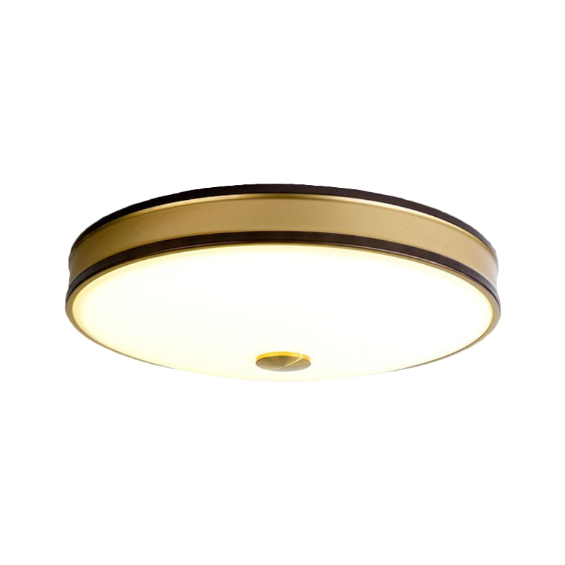 Black/Gold Round LED Flush Mount Ceiling Light - 12"/19"/15.5" Diameter - Perfect for Bedrooms and Warehouses