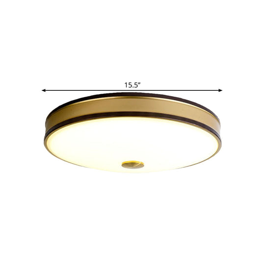 Black/Gold Round LED Flush Mount Ceiling Light - 12"/19"/15.5" Diameter - Perfect for Bedrooms and Warehouses