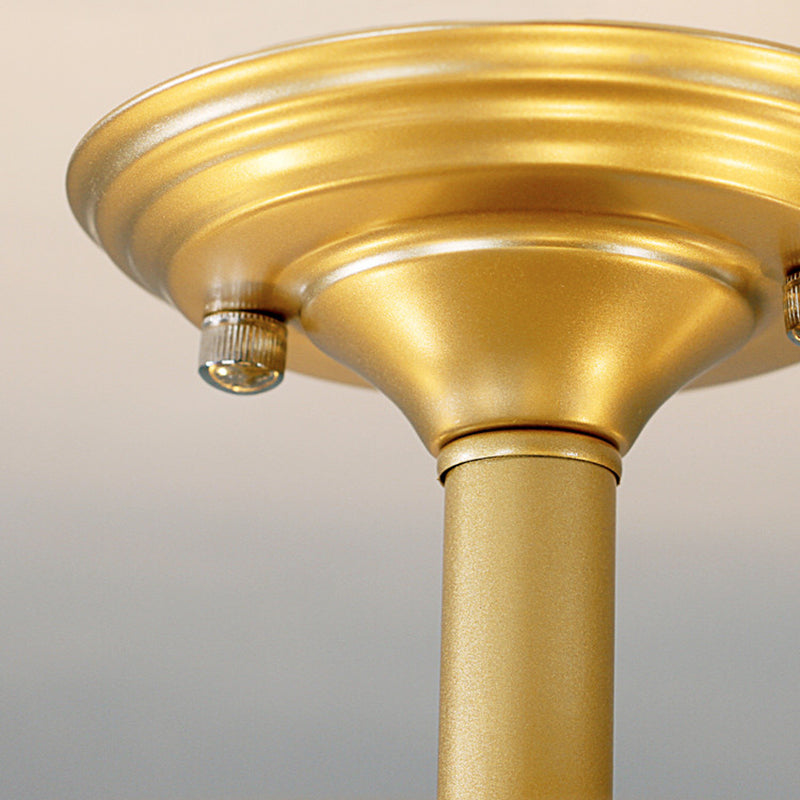 Clear Crystal Chandelier Light Fixture - Modern Bell Shade Hanging Lamp in Gold, 2 Bulbs - for Dining Room