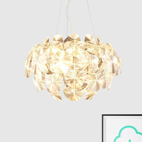 Modern Acrylic Globe Pendant Light - Clear Ceiling Lamp (24"/28.5"/43" Wide)