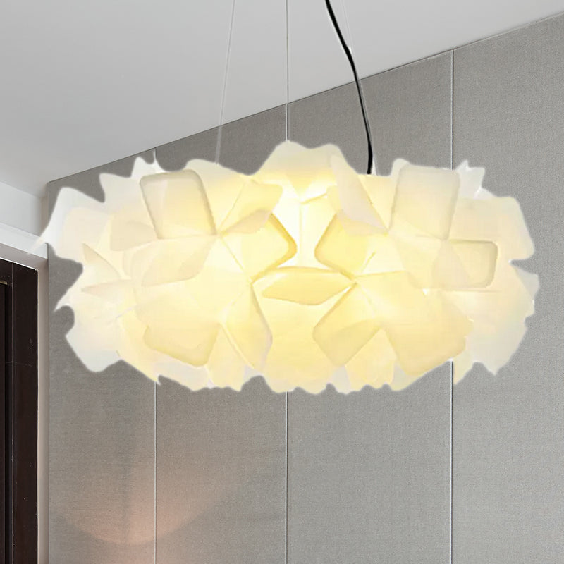 Contemporary Blossom Drop Pendant Ceiling Lamp - Brown/Blue/Purple - 21"/27.5" Wide - 1-Light Acrylic - Living Room