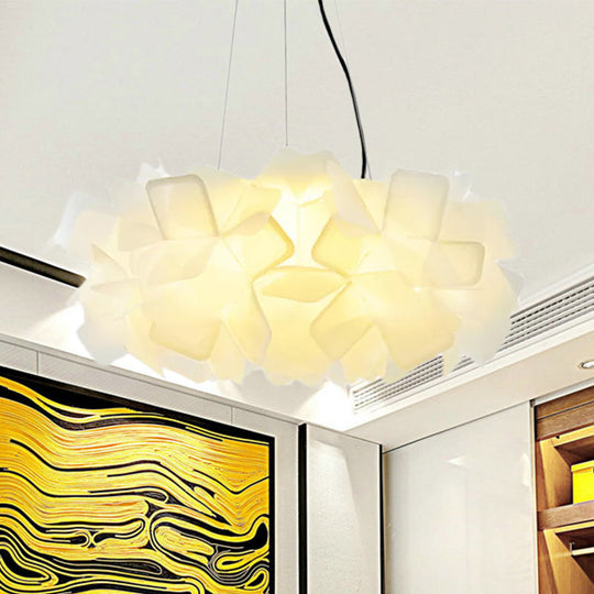 Contemporary Blossom Drop Pendant Ceiling Lamp - Brown/Blue/Purple - 21"/27.5" Wide - 1-Light Acrylic - Living Room