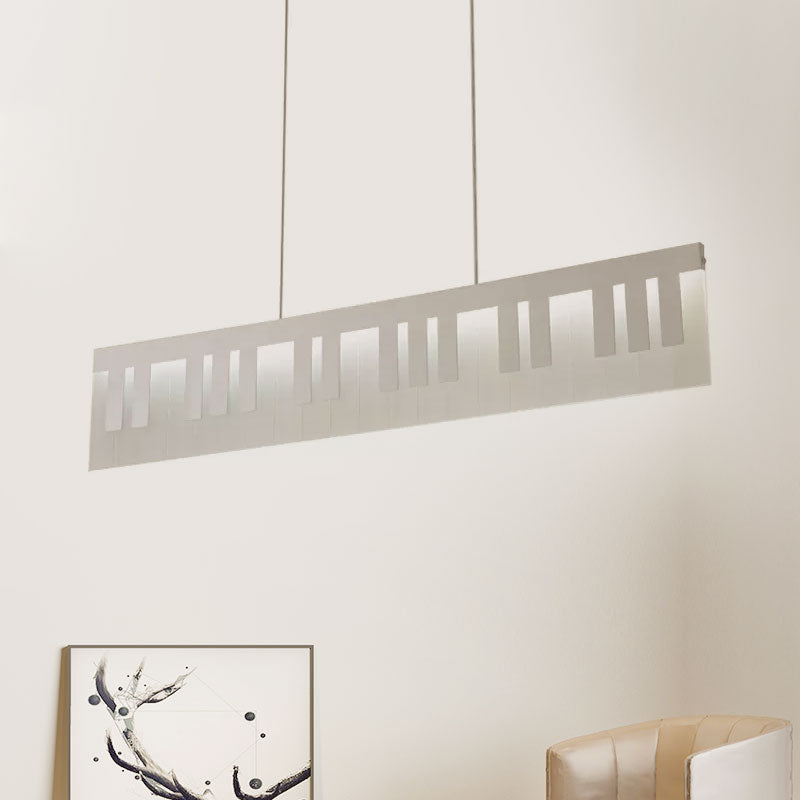 Piano-Shaped Led Dining Room Ceiling Lamp In Warm/White/Natural Light Contemporary Acrylic Design