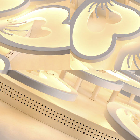 Modern Creative Petal Ceiling Flush Mount Acrylic White Integrated LED Living Room Light (9/12/15 Heads) in Warm/White