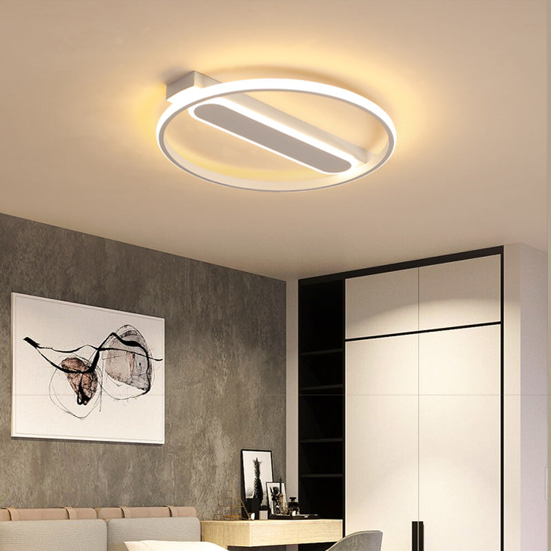 Flush Mount Acrylic LED Light for Bedroom Ceiling - Ring Design, Warm/White, 16"/19.5"/23.5" Dia