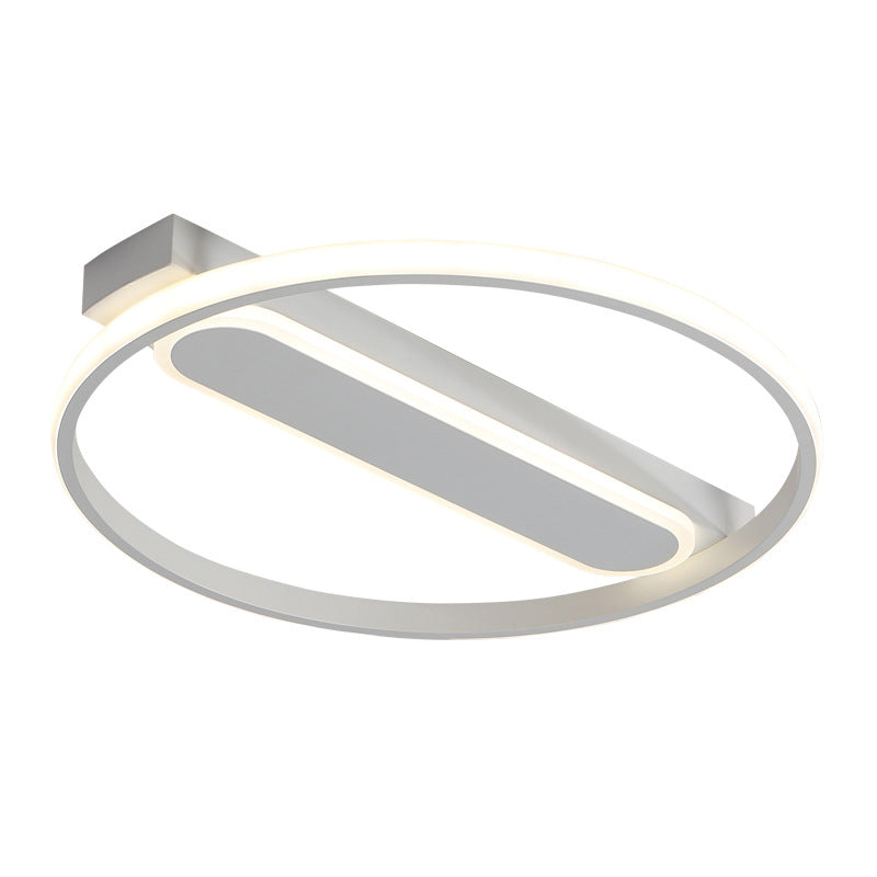 Flush Mount Acrylic LED Light for Bedroom Ceiling - Ring Design, Warm/White, 16"/19.5"/23.5" Dia