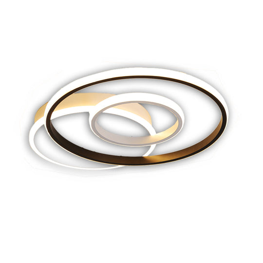 Minimalist Black & White Ceiling Light with Integrated LED - Warm/White -Multiple Sizes