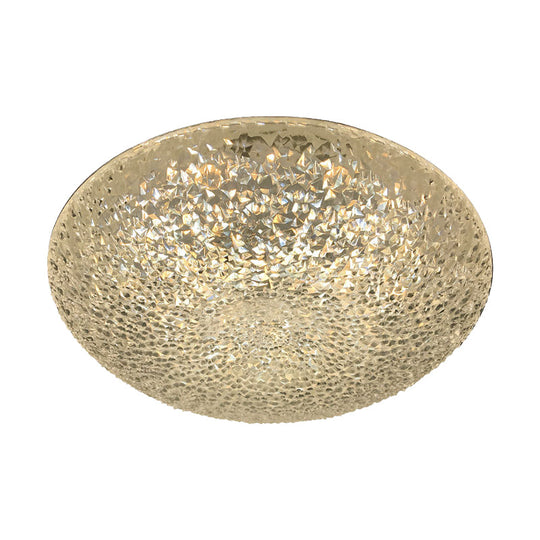 Plafonnier LED minimaliste en acrylique : lampe encastrée en forme de bol avec lumière blanche/chaude/naturelle pour chambre à coucher