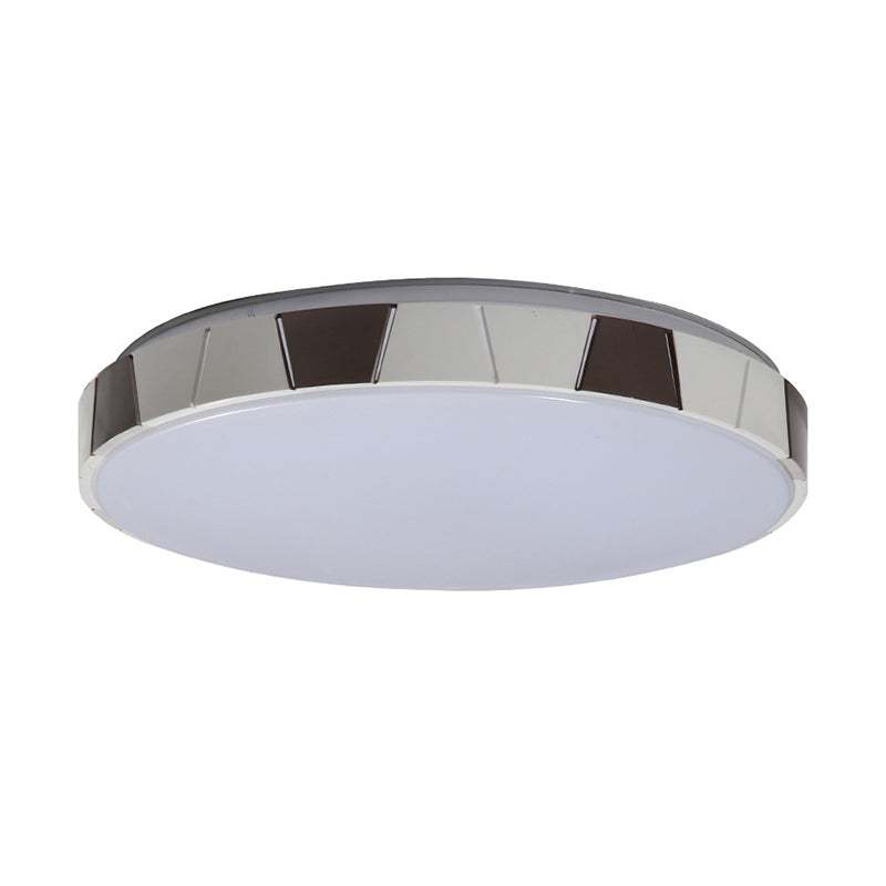 Modern LED Acrylic Circle Ceiling Lamp - White Flush Mount Light Fixture in Multiple Light Tones