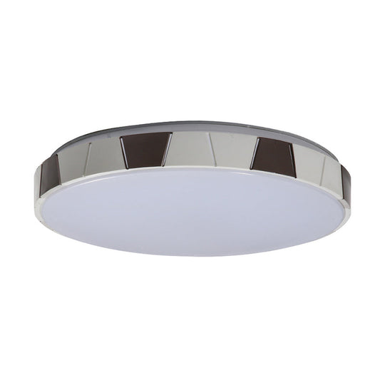 Modern LED Acrylic Circle Ceiling Lamp - White Flush Mount Light Fixture in Multiple Light Tones