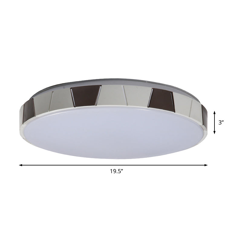 Modern LED Acrylic Circle Ceiling Lamp - White Flush Mount Light Fixture in Multiple Light Tones