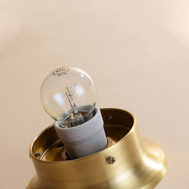 Modern Gold Flush Mount Light with Globe Prism Glass Shade - 1 Light Kitchen Flush Lighting