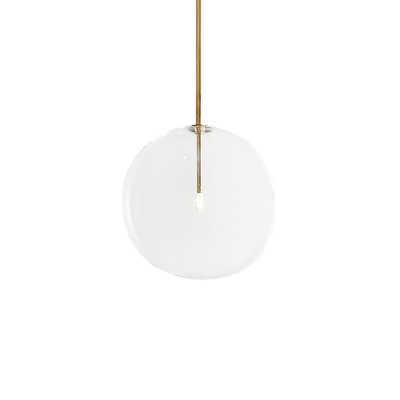 Clear Glass LED Pendant Light - Post-Modern Global Design for Dining Room - 1 Light 6"/7"/8" Wide