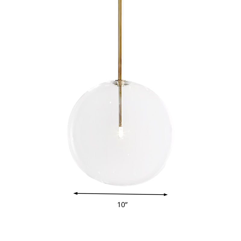 Clear Glass LED Pendant Light - Post-Modern Global Design for Dining Room - 1 Light 6"/7"/8" Wide