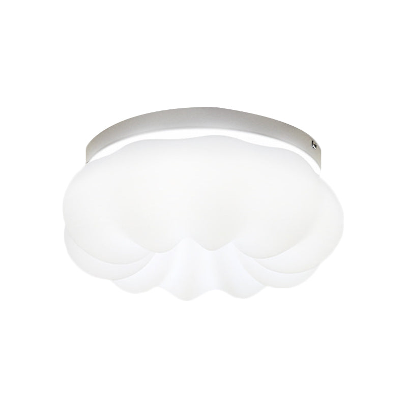 Cloud-Like Ceiling Lamp: Simplicity LED Flush Mount Fixture in 3 Colors, 12"/18" Width