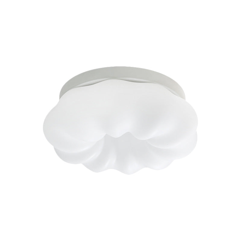 Cloud-Like Ceiling Lamp: Simplicity Led Flush Mount Fixture In 3 Colors 12/18 Width
