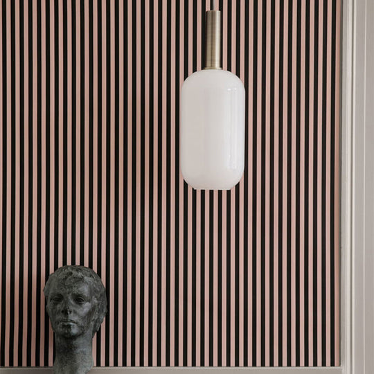 Luminaire suspendu moderne en verre blanc – Plafonnier LED en laiton à 1 lampe