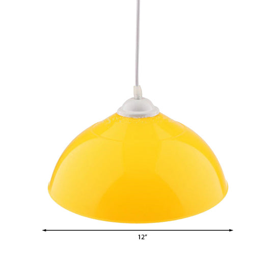 Modern Metallic Pendant Light in Polished Black/Grey - 1-Light Ceiling Hanging Fixture for Dining Room