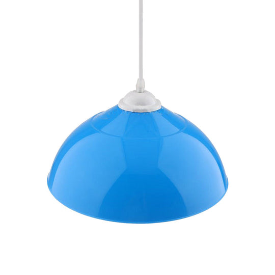 Modern Metallic Bowl Pendant Light - Polished Black/Grey Finish