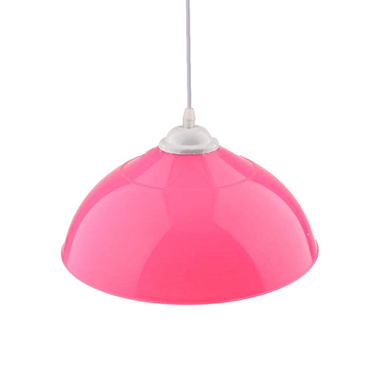 Modern Metallic Bowl Pendant Light - Polished Black/Grey Finish