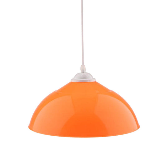 Modern Metallic Bowl Pendant Light - Polished Black/Grey Finish