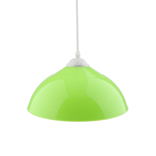 Modern Metallic Bowl Pendant Light - Polished Black/Grey Finish